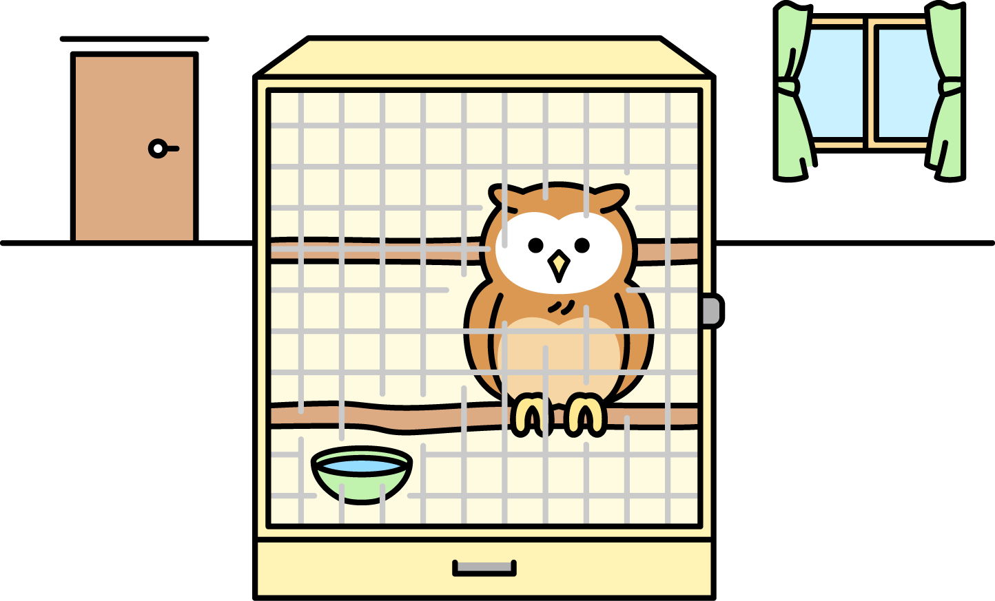お部屋でケージ飼育